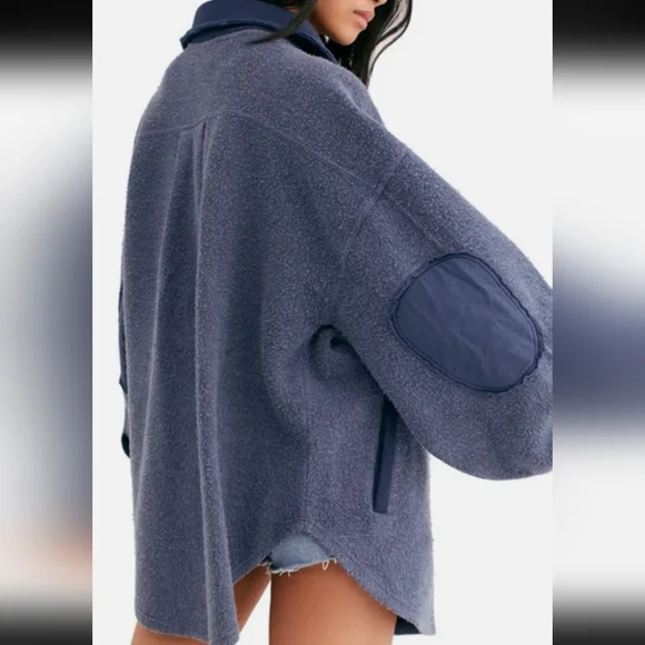 Free People Ruby Jacket In Indigo Size Medium - Picture 2 of 5